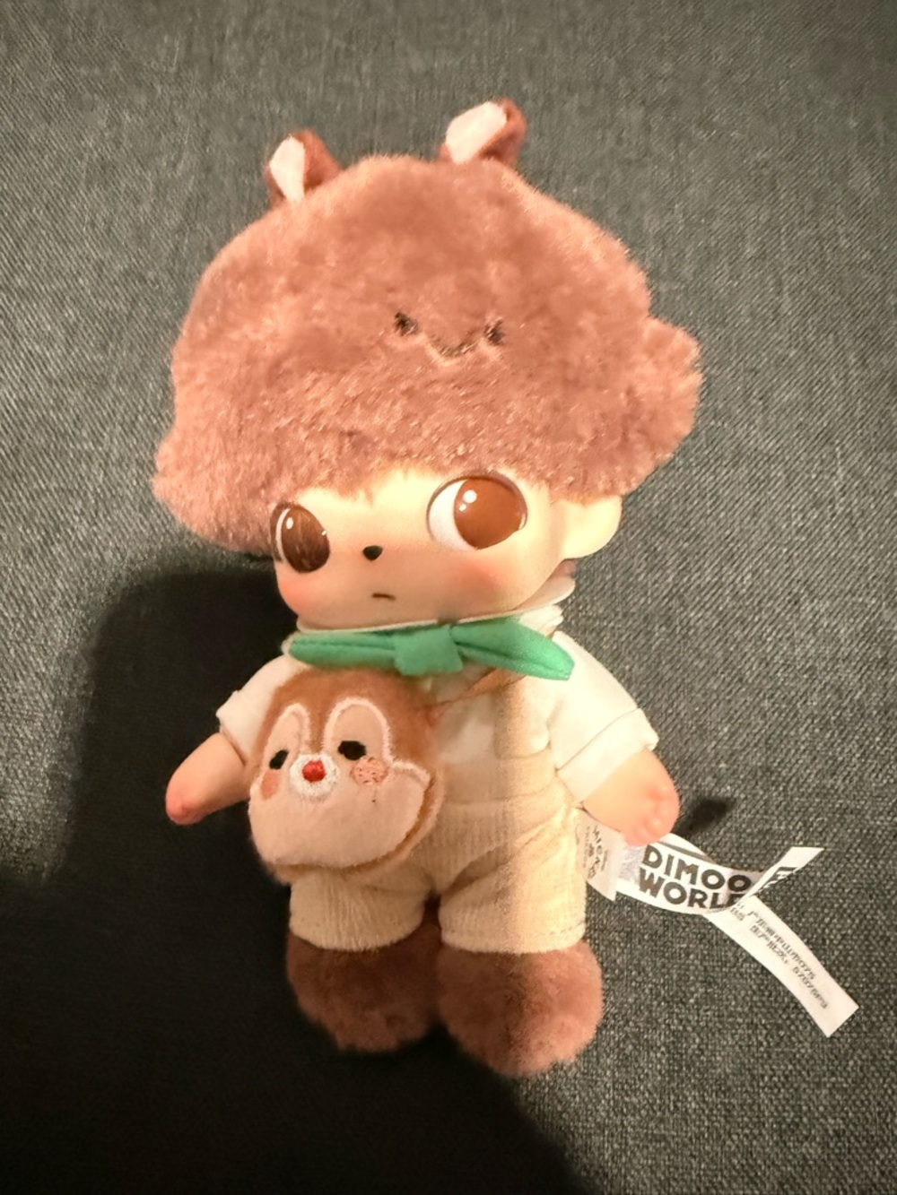 Disney Plush Doll Brown with Green Scarf